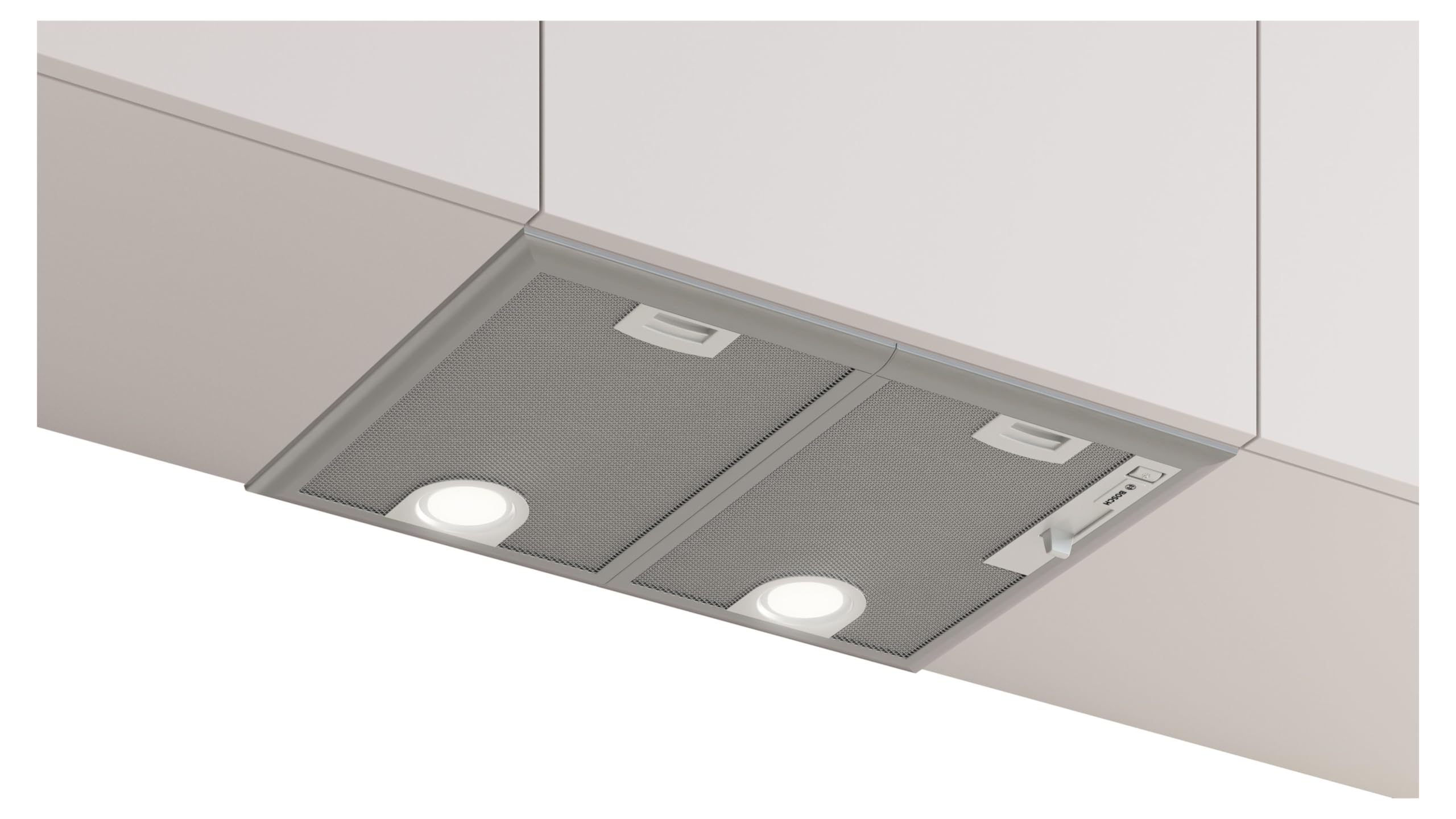 Bosch DHL555BM Serie 4 Lüfterbaustein 53 cm LED-Beleuchtung Abluft Umluft Metallfettfilter spülmaschinengeeignet Silber Metallisch