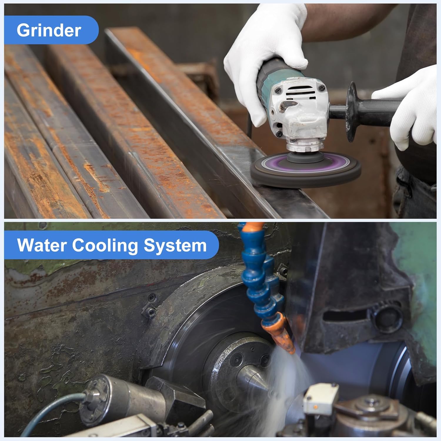 uxcell Mist Coolant Lubrication Spray System, 300mm G1/2" Thread Metal Flexible Water Oil Cooling Tube with Round Head Nozzle for Cooling Machine CNC Lathe Milling Drill