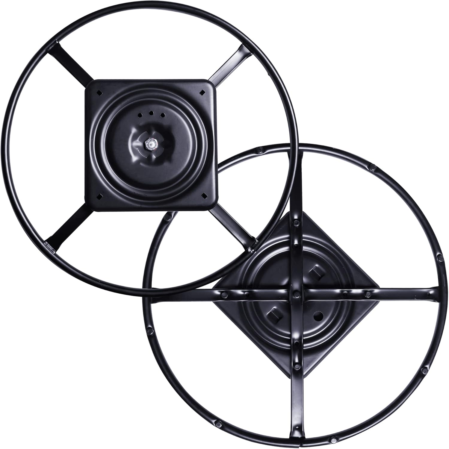 Yoogu 2 Pack of 22 inch Heavy Duty Recliner Chair Sofa Furniture Ring Base w Swivel Replacement with 10 Inch Plate (22 inch 2pcs)