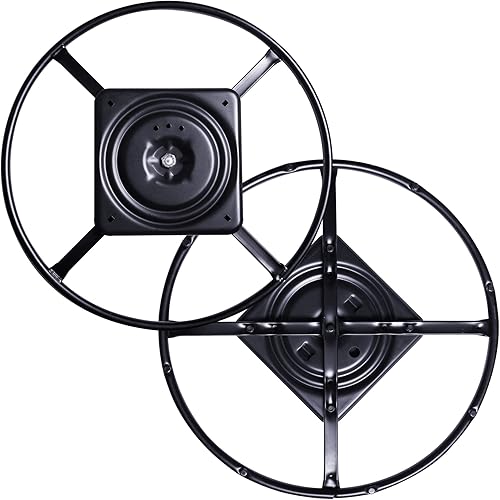 Miniatura 7 de Yoogu Paquete de 2 sillas reclinables resistentes de 25.5 pulgadas, base de anillo para muebles, con repuesto giratorio con placa de 10 pulgadas