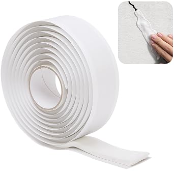 79 x 1 Inches Moldable Silicone Putty, 5mm Thick Waterproof Butyl Seal Putty Tape, White Insulating Duct Seal Puttys Tape for Pipe Gap Wall Repair