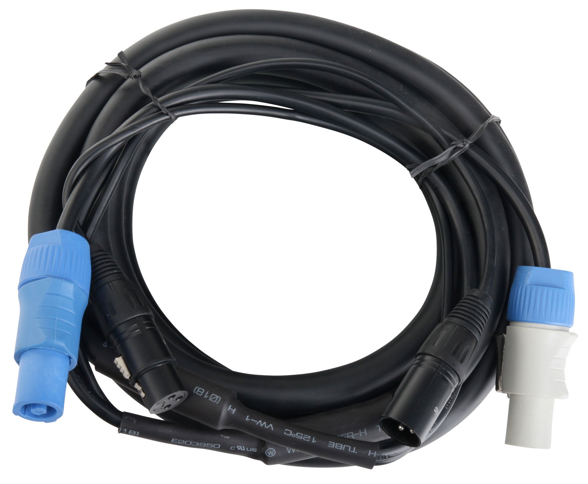 Pronomic Stage PPD-5 Cable Híbrido Powerplug/DMX 10m (ideal para cableado de efectos de luz y iluminación de escenario)