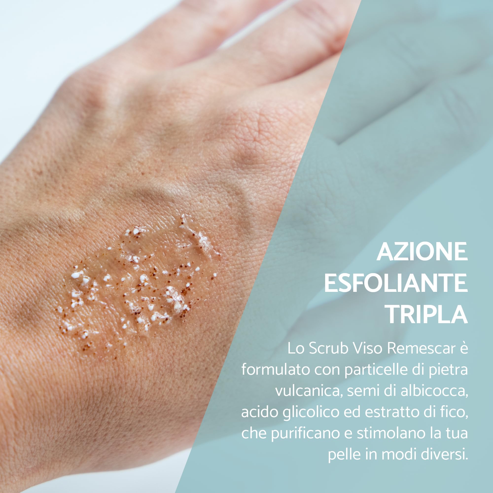 Remescar Scrub Viso Esfoliante – Detergente Viso Purificante ai Micrograni – Elimina Cellule Morte e Impurità – Pelle Liscia e Luminosa – per Tutti i Tipi di Pelle