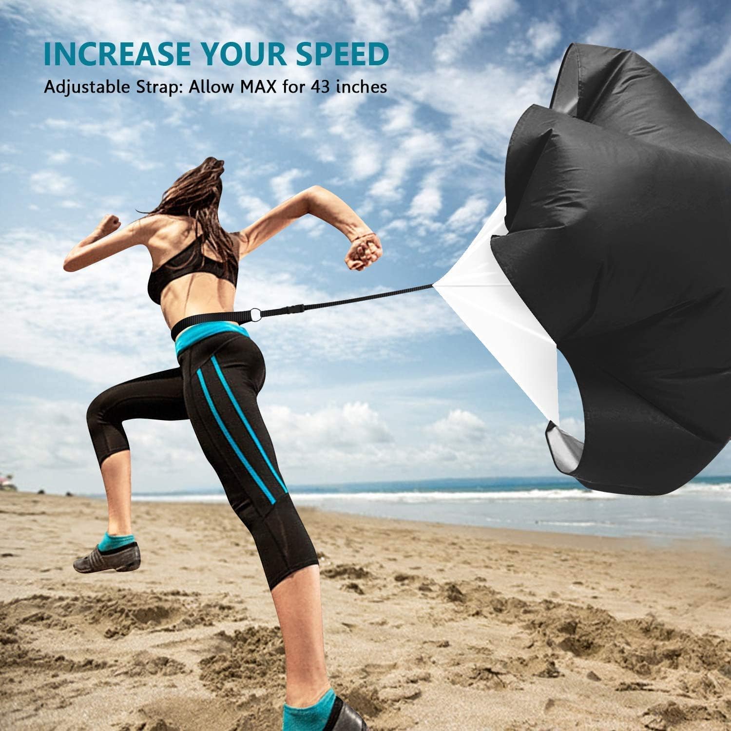 kit di velocità allenamento Calcio, kit di ostacoli Allenamento Agile,Premium Agility Ladder e Coni,Paracadute da Corsa di Resistenza, Coni di Sport,Cintura di Allenamento, Bracciale Sportivo