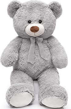 grey big teddy bear