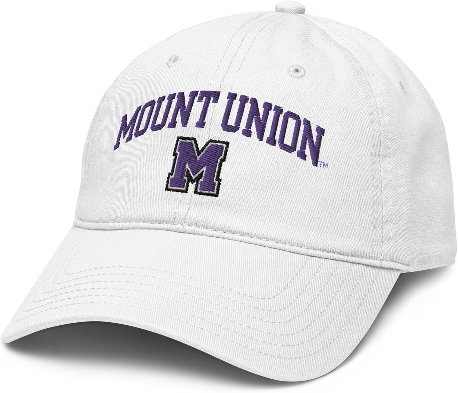 Mount Union Purple Raiders Arched Officially Licensed Adjustable Baseball Hat
