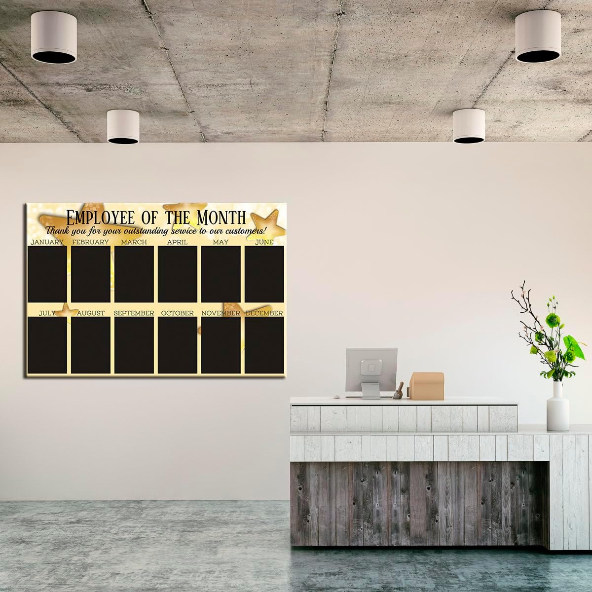 IGDXKOP Office Employee of The Month,best Star Employee Photo Display Poster (2) Canvas Wall Art Poster Print Office Bedroom Bedroom Aesthetic Poster 30x20inch(75x50cm) Unframe-style-1