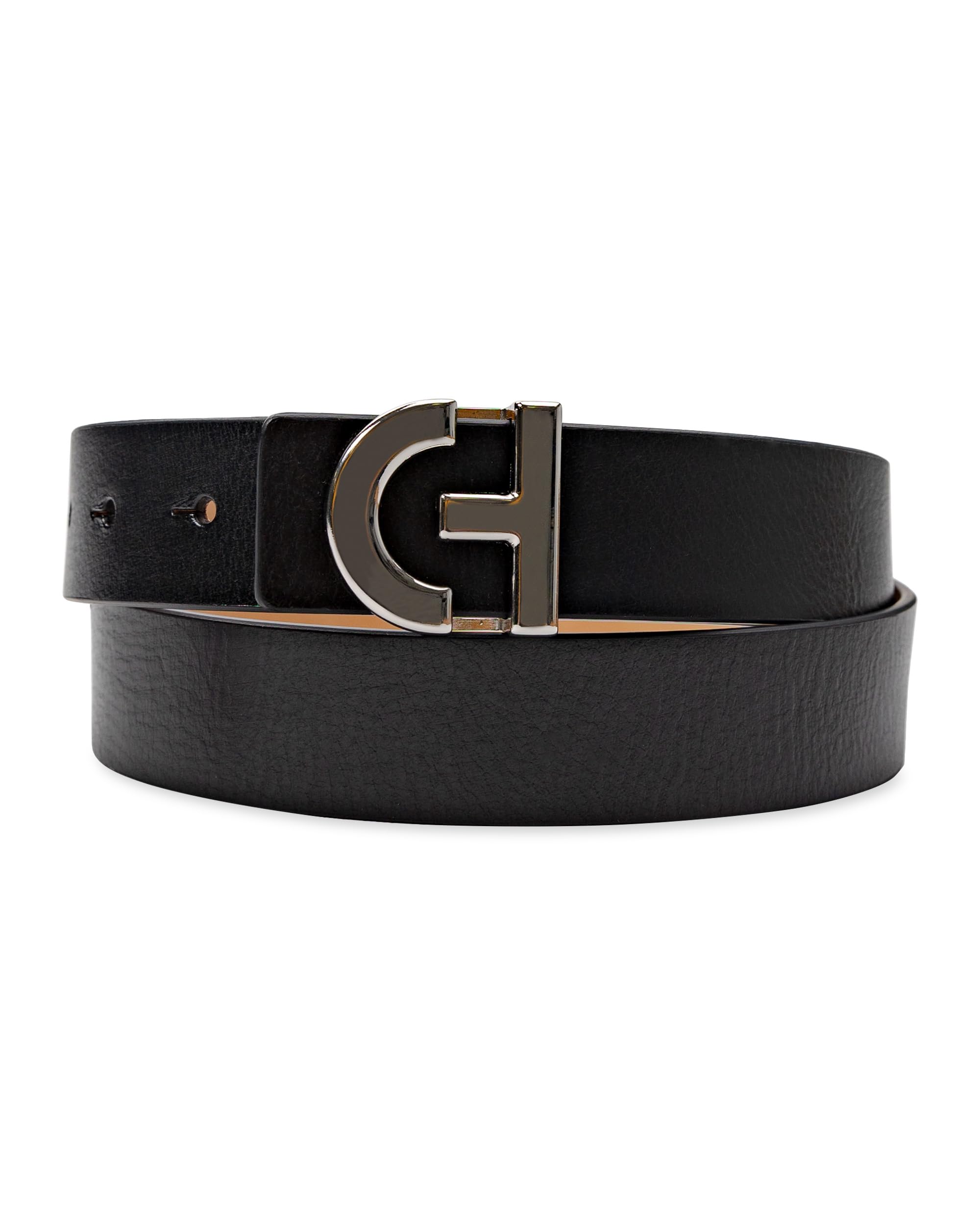 Cole HaanWomen's Casual Logo Plaque Buckle Belt