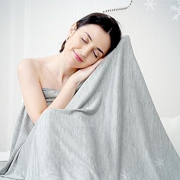 Elegear Summer Cooling Blanket, Arc-chill Q-max 0.5, Black, 200x220cm, Cold Throw for Hot Sleeper Night Sweats