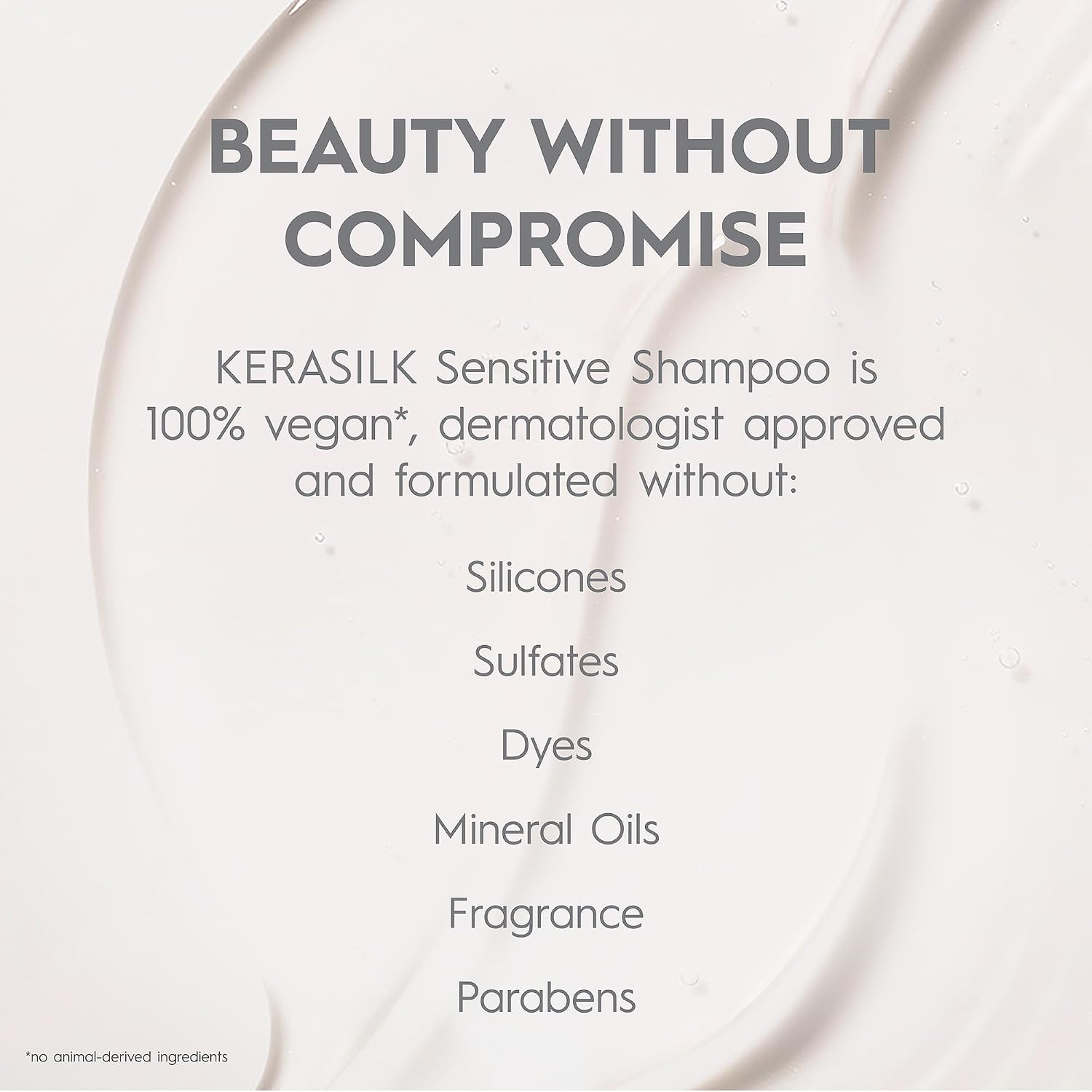 KERASILK Sensitive Shampoo, Soothes & Balances Sensitive Scalps, Sulfate & Fragrance-Free, 250ml