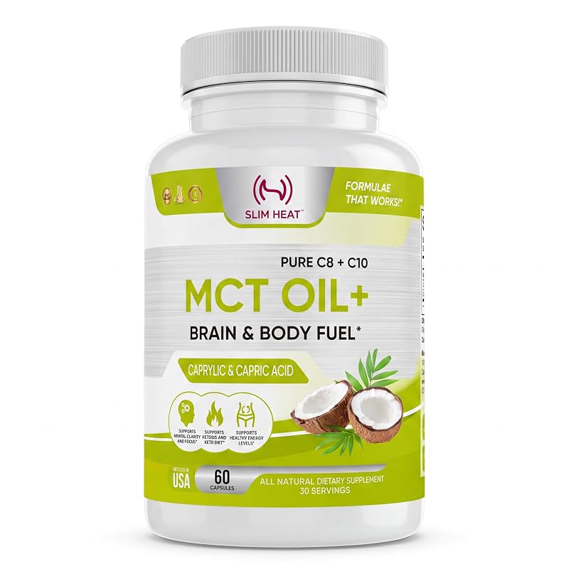Slim Heat Suplemento de Óleo MCT C8 e C10 2.000 mg 60 cápsulas