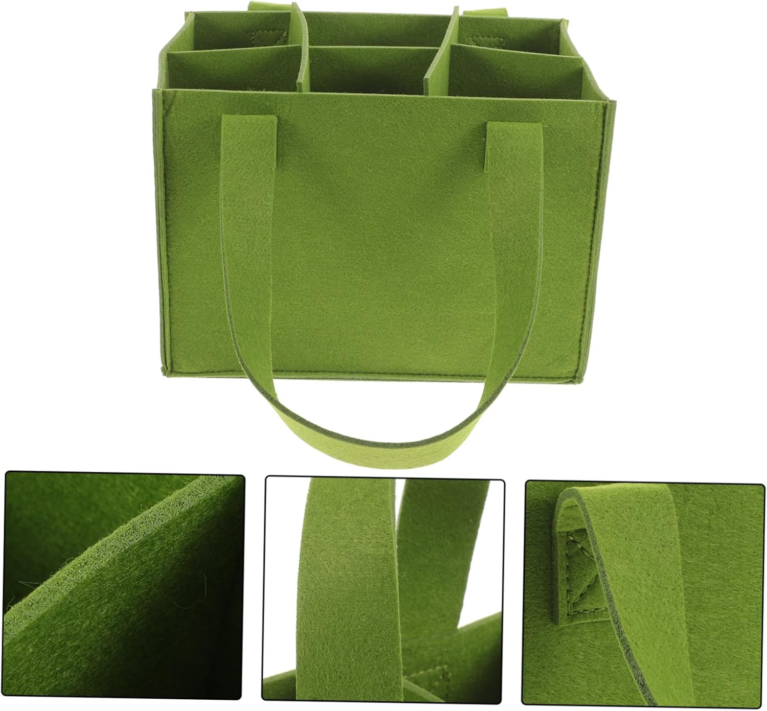 Alipis Wine Bottle Carrier with Handle Portable Wine Storage Bag for Two Bottles Felt and Material for Transporting Stylish Design for Home Organization
