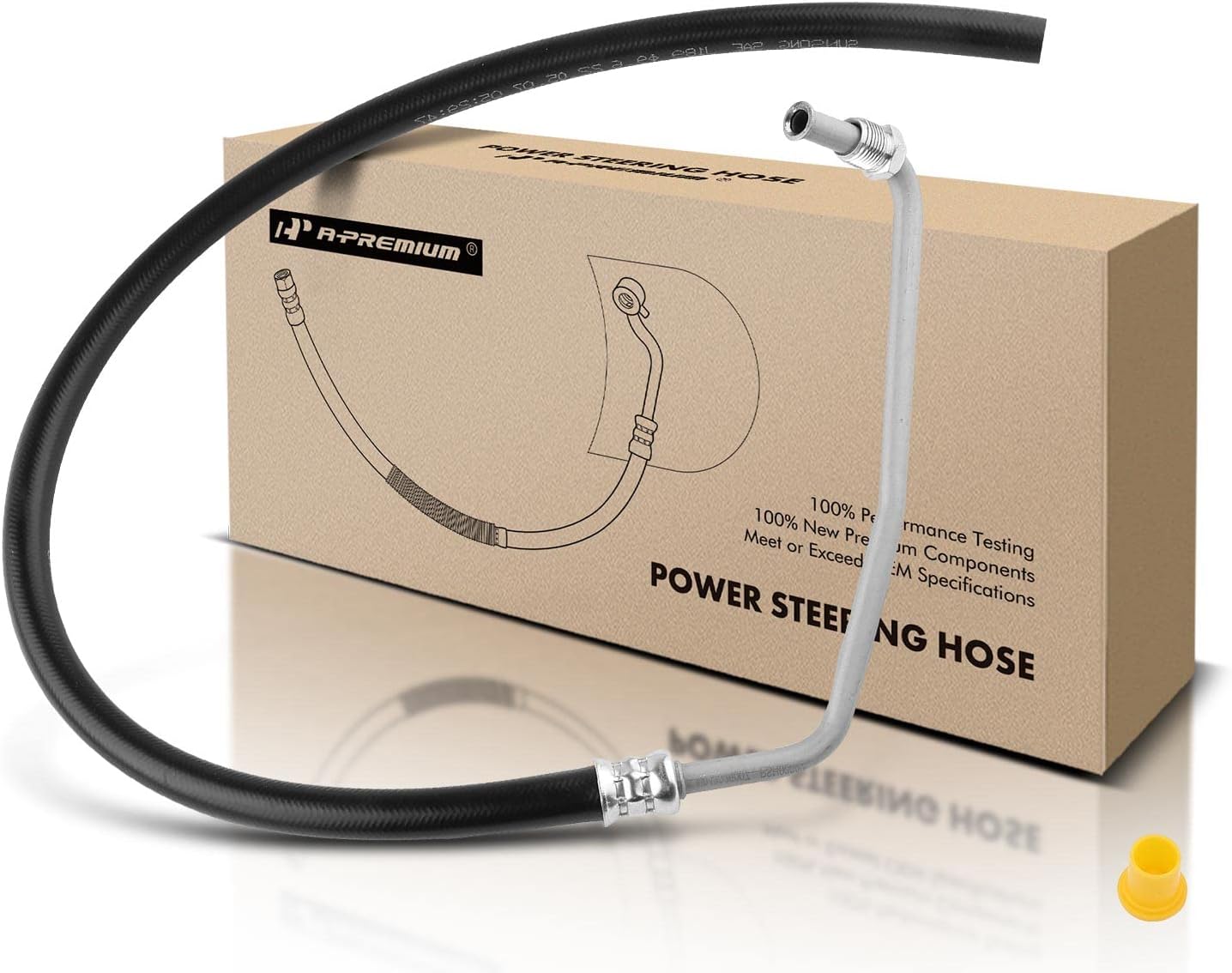 A-Premium Power Steering Return Line Hose Assembly Compatible with Ford F-150 F-250 F-350 Chevrolet GMC C10 C20 C30 K10 K20 K30 Pickup Suburban G10 G20 Van