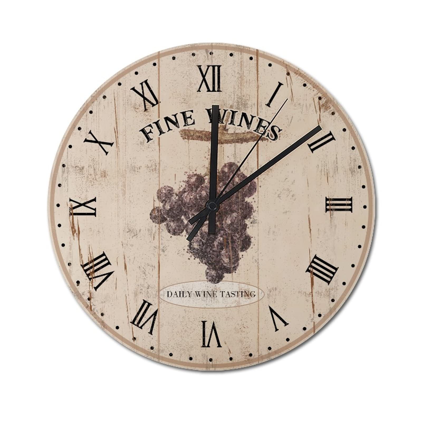 Horloge murale de style rustique pour lire l'heure facilement