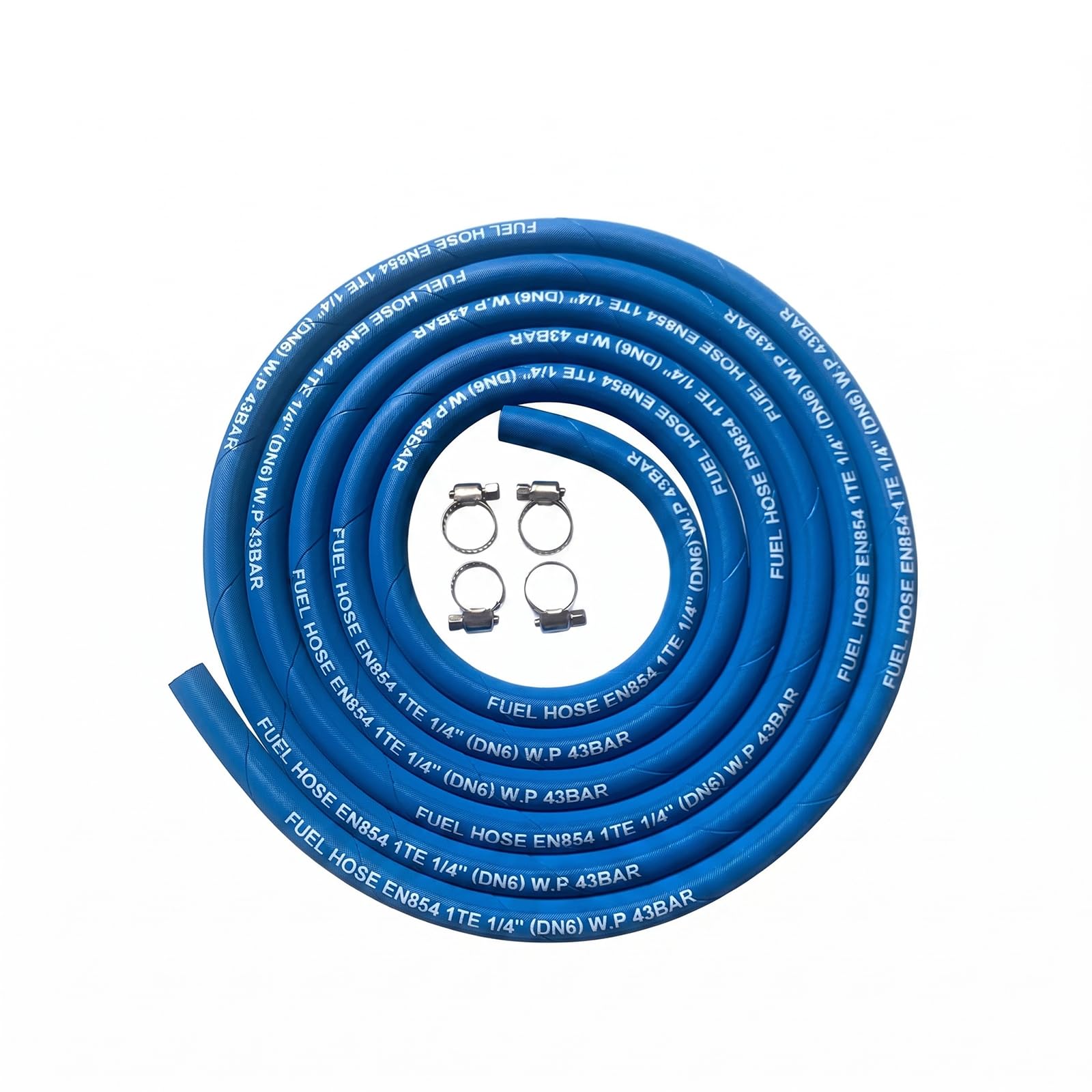 10FT Fuel Line 1/4" IN,4AN 6MM,2.8Mpa 400PSI,Fuel Systems Tube Hose,Blue