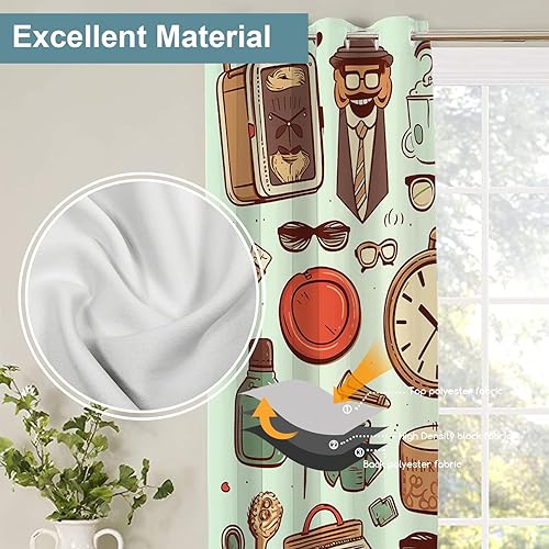 Vista 26 de Shrahala Ethnic Geometric Tribal Kitchen Valances Half Window Curtain, Native American Navajo Tribal Design Print Kitchen Valance for Window Ink