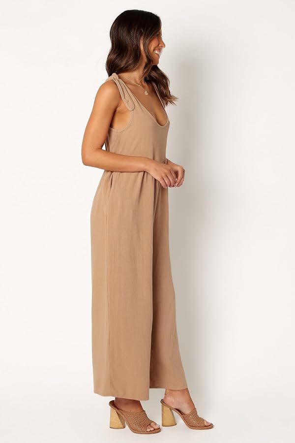Petal & Pup Ayla Linen Jumpsuit - Mocha S by Petal & Pup - Used condition - Image 4