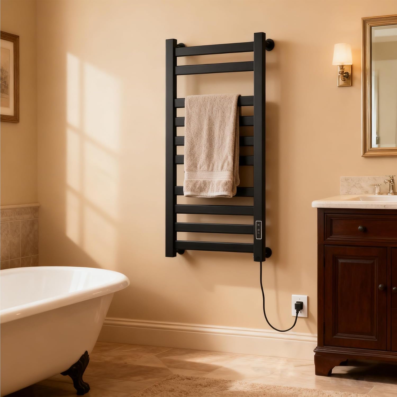 Verida Towel Warmer Rack, Heated Towel Rack for Bathroom image 2