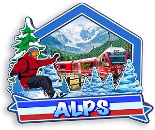 Refrigerator Magnet for Alps France City Travel Souvenir 3D Handmade Wooden Home Decoration Landmark Decorative Fridge Sticker Tourist Collection Gift 1323
