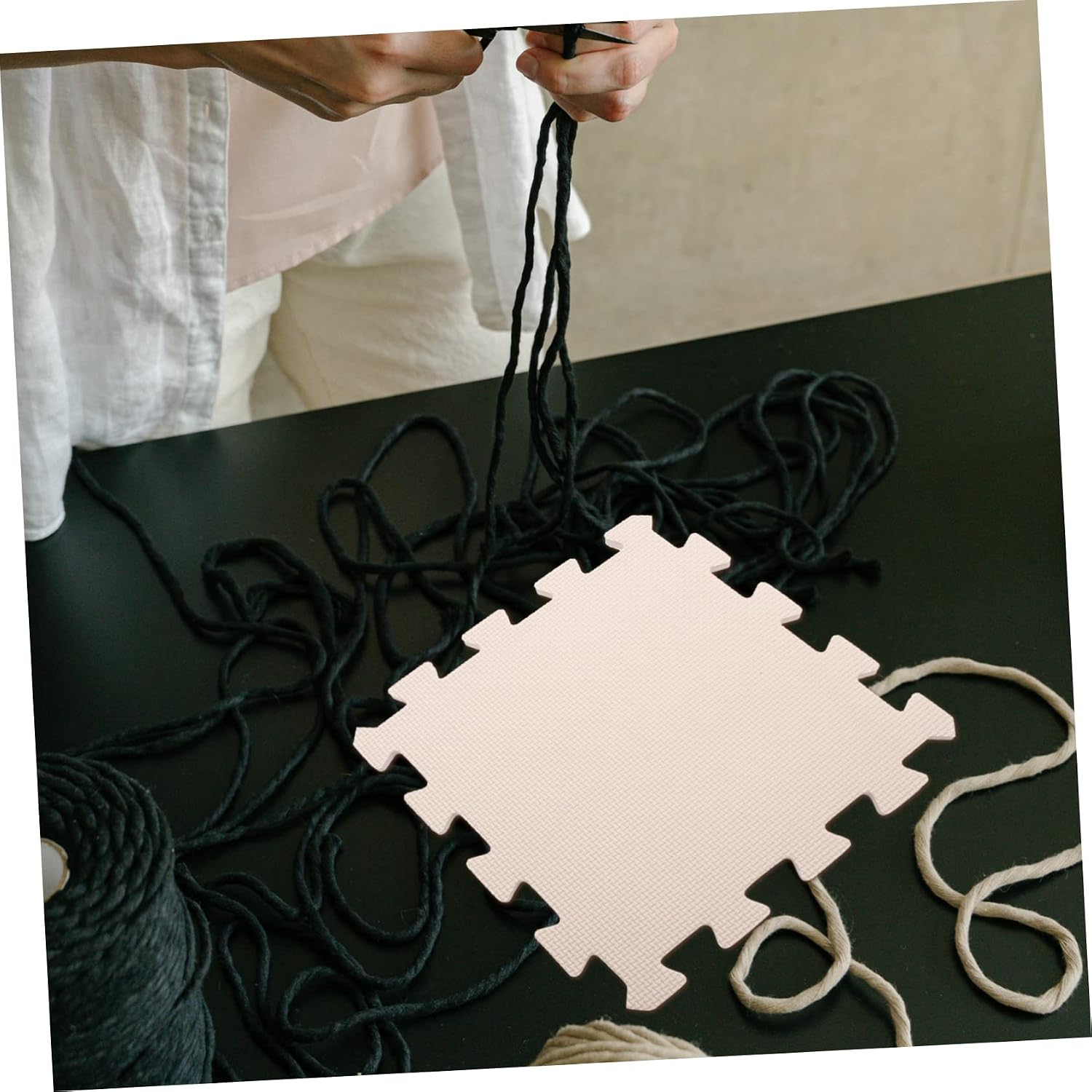 DOITOOL 9pcs Portable Crochet Blocking Board Multi-use Foam Pad for Knitting and Embroidery Removable Design for Easy Crafting for Needle Felting and Crochet Projects