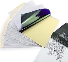 TATELF 120 Sheets A4 Tattoo Transfer Paper, 4 Layers | 4 Layers Inkless Tracing Paper for Thermal Printer or Manual Drawing Studio and Professional Tattooist