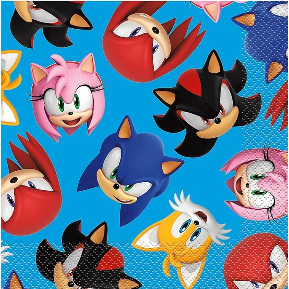 Sonic Party Supplies with Tablecloth, Plates, Napkins, Cups, & Sticker, Sonic Party Decorations for Boys, Serves 16 Guests, Fun Set for Parties & Themed Celebrations - Image 4