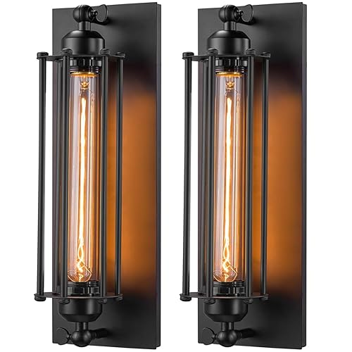 Licperron Sconces Wall Lighting, Industrial Black Wall Sconces Antique Wall