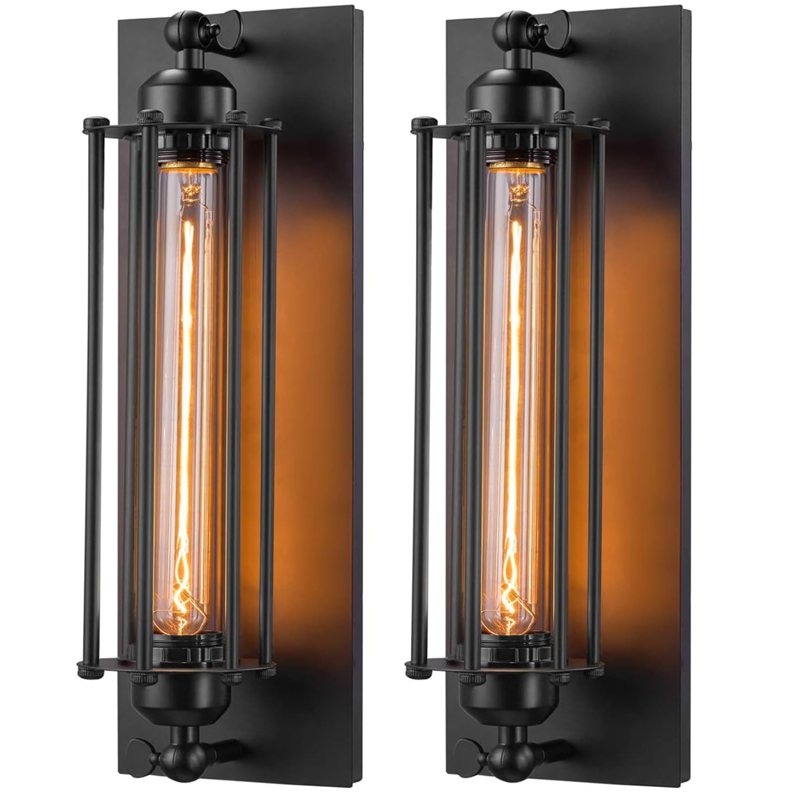 Licperron Industrial Wall Sconce E26 E27 Edison Vintage Wall Sconce Antique Wall Lamp Fixtures Bedside Bar Restaurant Hotel Lighting Decor 2 Pack
