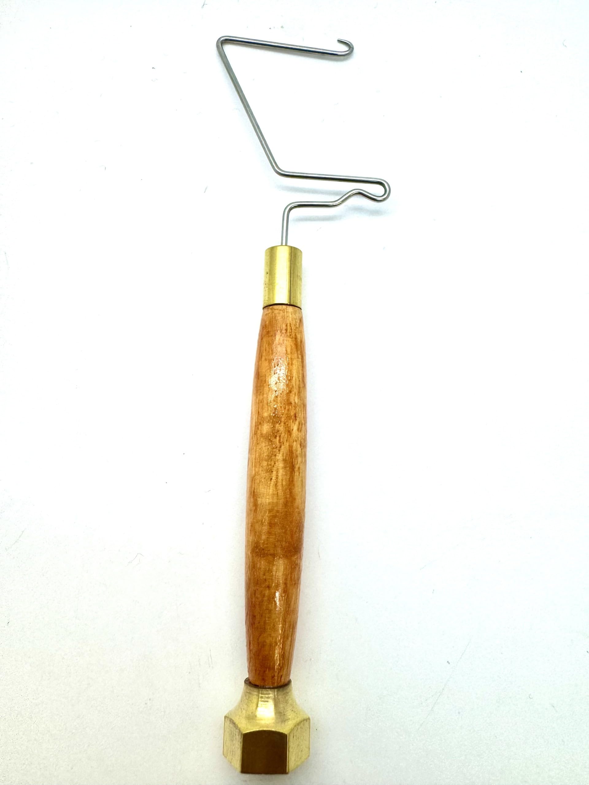 Olax wooden handle whip finishers,gold or silver finish,rotary whip finishing tool,fly tying tool (gold)