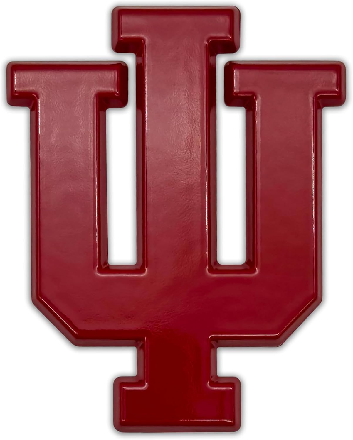 Elektroplate Officially Licensed Indiana University IU Hoosiers All Metal Chrome Emblem for Cars, Trucks, and All Auto | Universal Fit at 3.0" x 2.5" | Weatherproof