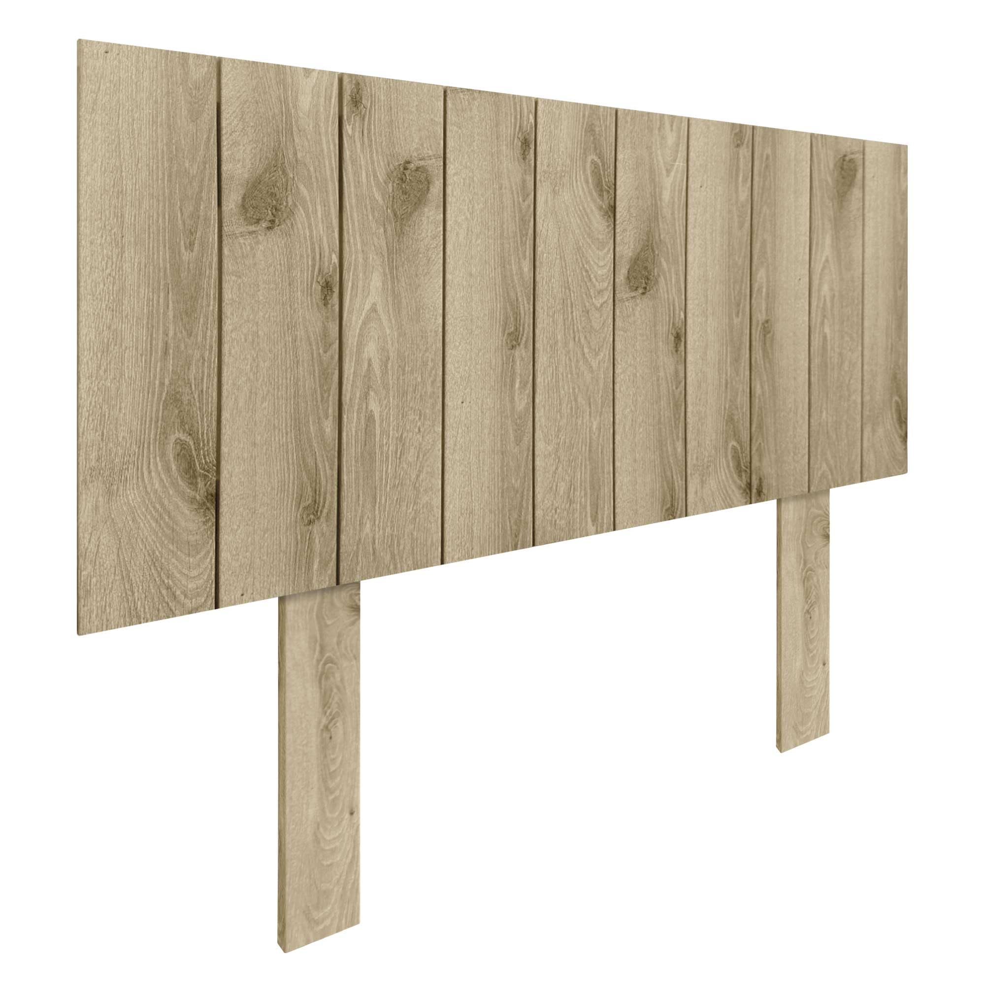 DHOME Cabecero de Madera reciclada DM con Patas Estilo Palet Vertical Cama Palets Herrajes incluidos (110cm, Cambrian Madera)