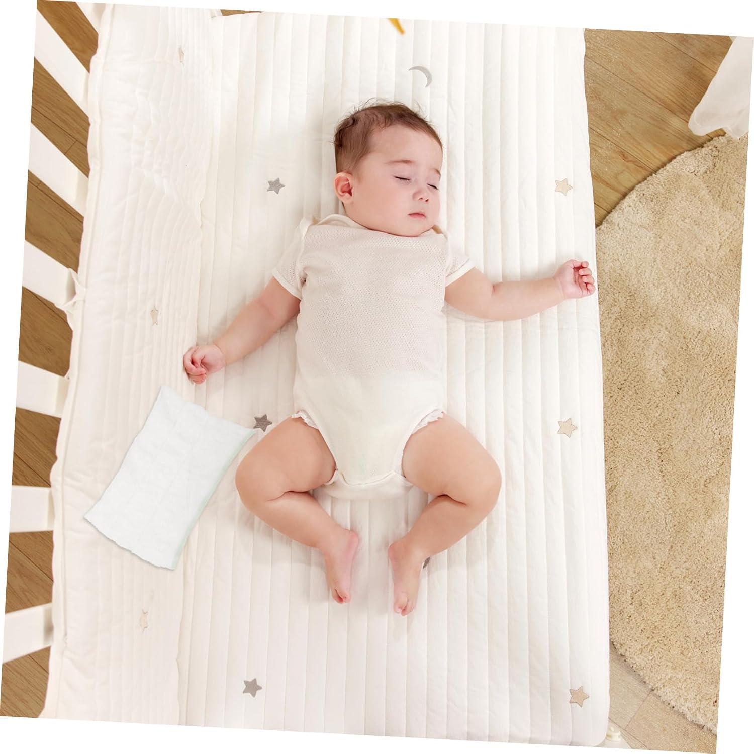 5pcs Newborn Breathable Mesh Diaper Covers for Babies Boys Summer Lightweight Stretchable Cloth Diapering Supplies White