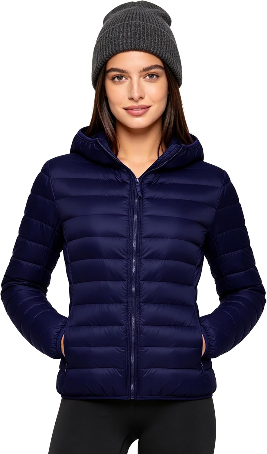 Wantdo Women's Lightweight Packable Puffer Jacket Hooded Down Coat image 2