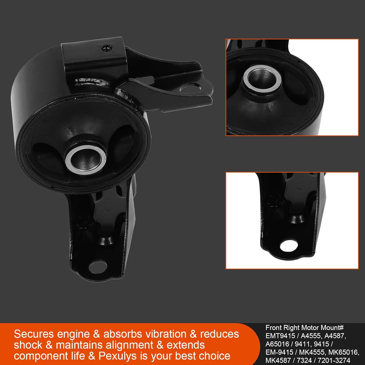 4pcs Engine Motor Mount & Transmission Mount, for Honda Odyssey 3.5L 6 Speed Auto Trans (2011-2017), Replace# A4575EL A4587 A65017EL A65057