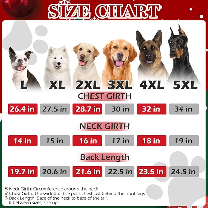 Pijama Navideño para Perros Grandes EXPAWLORER 4X-Large miniatura 2