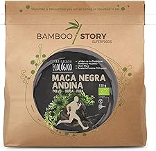 Black Maca | BAMBOO STORY | Powder | 100% Peruvian | Raw | Organic | 100% Pure | 150 g