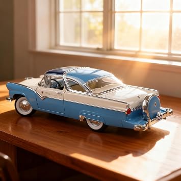 1955 Ford Crown Victoria 1:18 Die-Cast Model Car | Limited Edition Premium Collectible(Blue)