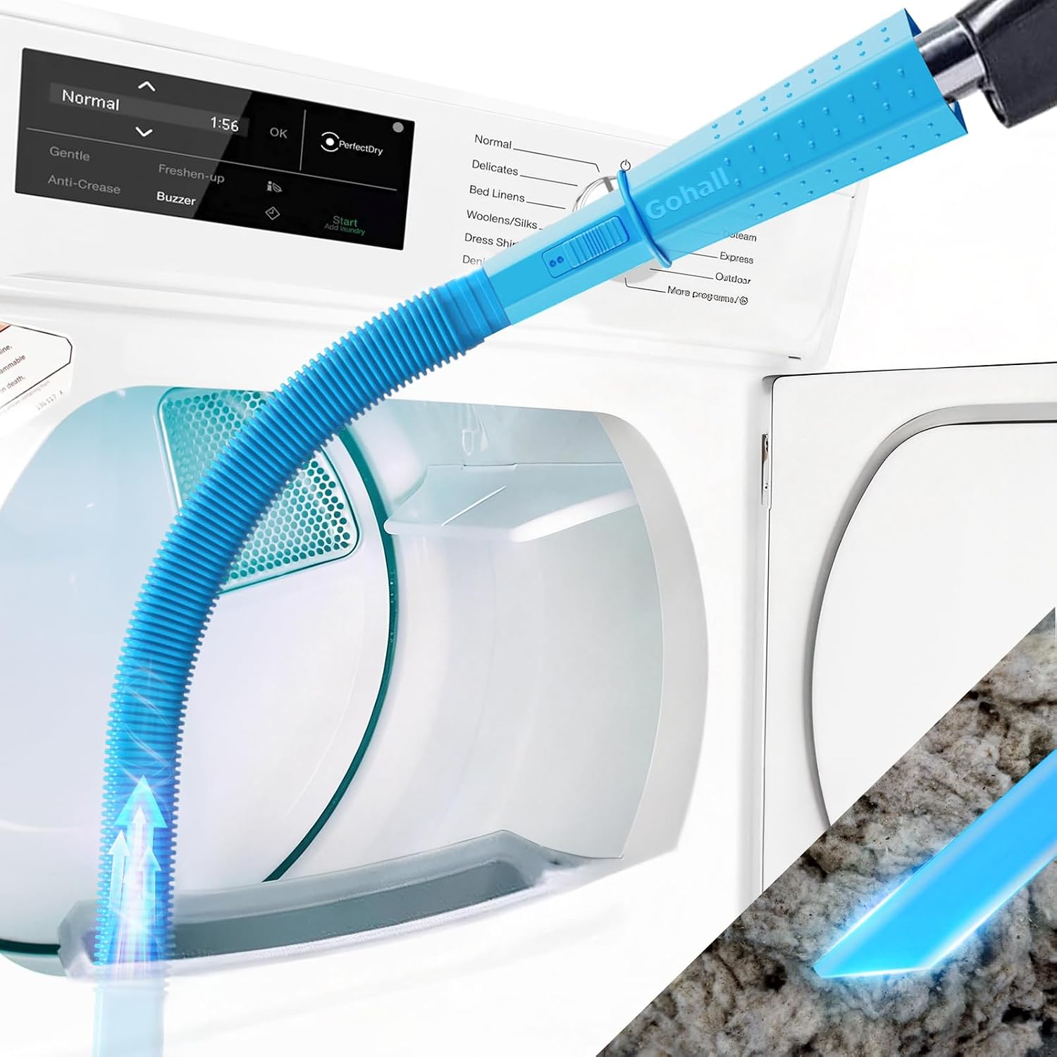 Dryer Vent Cleaner Kit - Flexible Dryer Lint Vacuum Hose Attachment