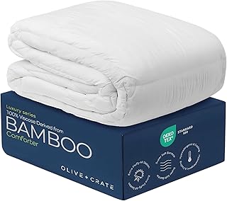 Olive + Crate 100% Viscose Derived from Bamboo Comforter - Queen Size - ...