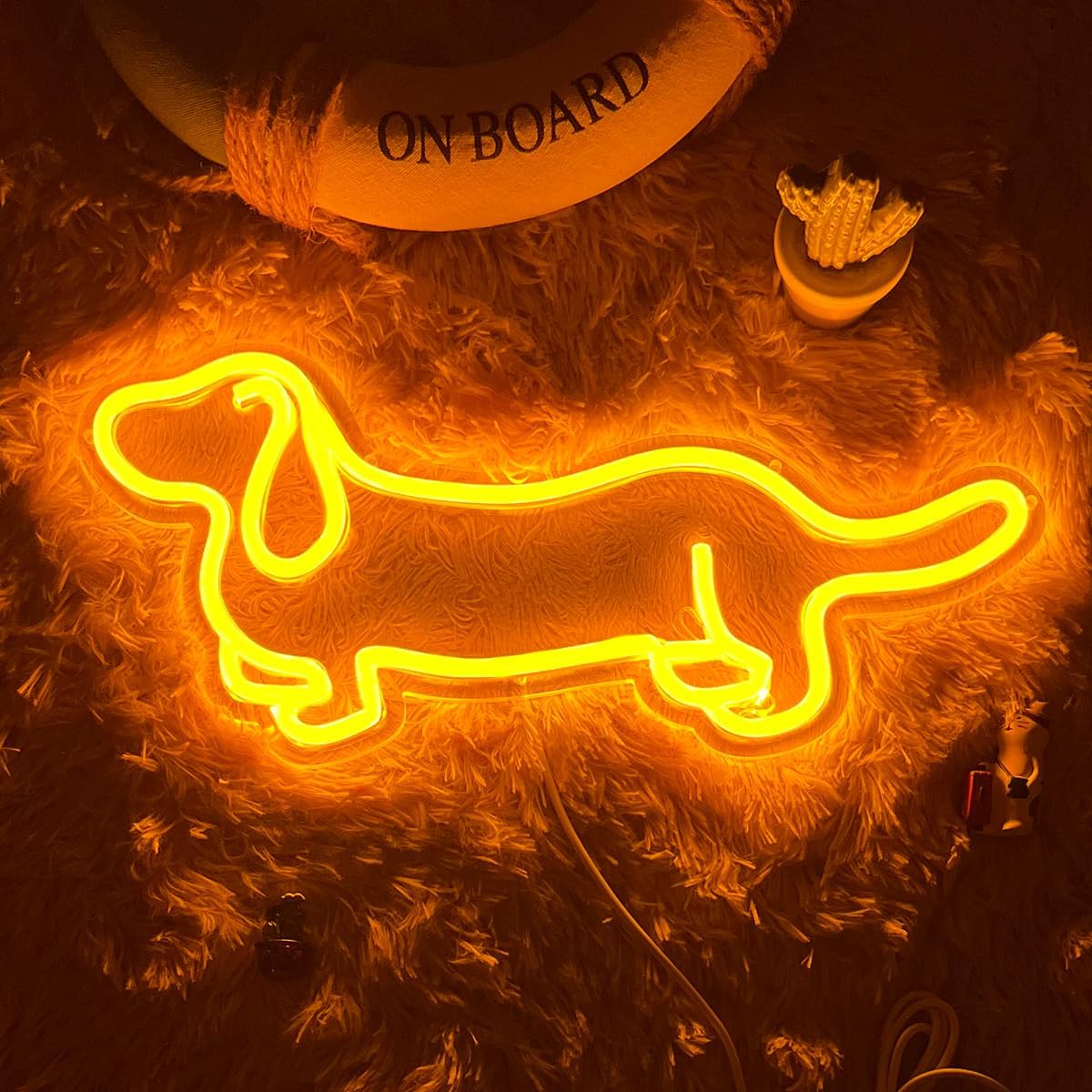 Dachshund LED Neon Sign Super Bright Acrylic Handmade Led Light Neon Light Size 15.7x7 in Dog Sign for Shop Window Store Display Beer Bar Nightclub Grand Opening Gift