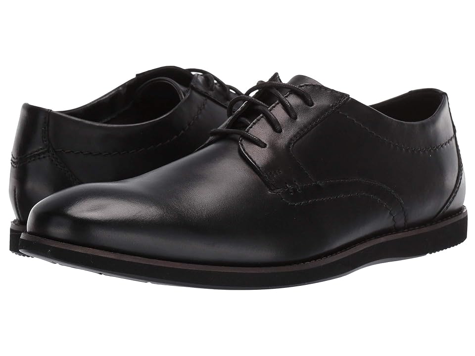 

Clarks Raharto Plain (Black Leather) Men's Lace Up Moc Toe Shoes