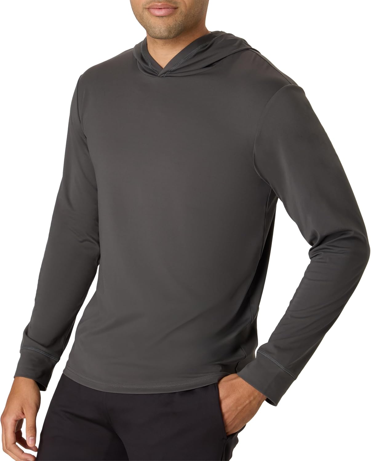 Hanes Men's T-Shirt Hoodie Clothing, Moves Hooded Long-Sleeve T-Shirt Hoodies, Men's Clothing, Wicking, Stretchy