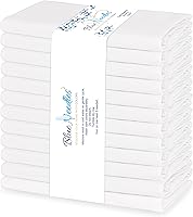 Vista 37 de Blue Needles Juego de 12 servilletas de tela sólida, 100% algodón, 18 x 18 pulgadas, lino suave, reutilizable, absorbente y lavable, ideal