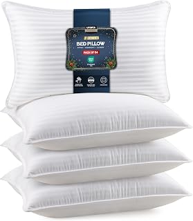 Utopia Bedding Bed Pillows for Sleeping Queen Size (White), Set of 4, Cooling Hotel Quality, for Back, Stomach or Side Sleepers