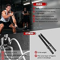 Vista 5 de Cordless Battle Ropes (2-Pack) Portable Workout Ropes for HIIT Workouts,Cardio & Muscle Training,Low-Impact Cardio Training,Home Gym Equipment for