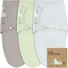 KeaBabies 3-Pack Organic Baby Swaddle Sleep Sacks - Swaddles for Newborns, Infant 0-3 Months, Baby Girls, Boys, Soft & Snug Newborn Sleep Sack, Nursery Swaddling Blankets (Ripple)