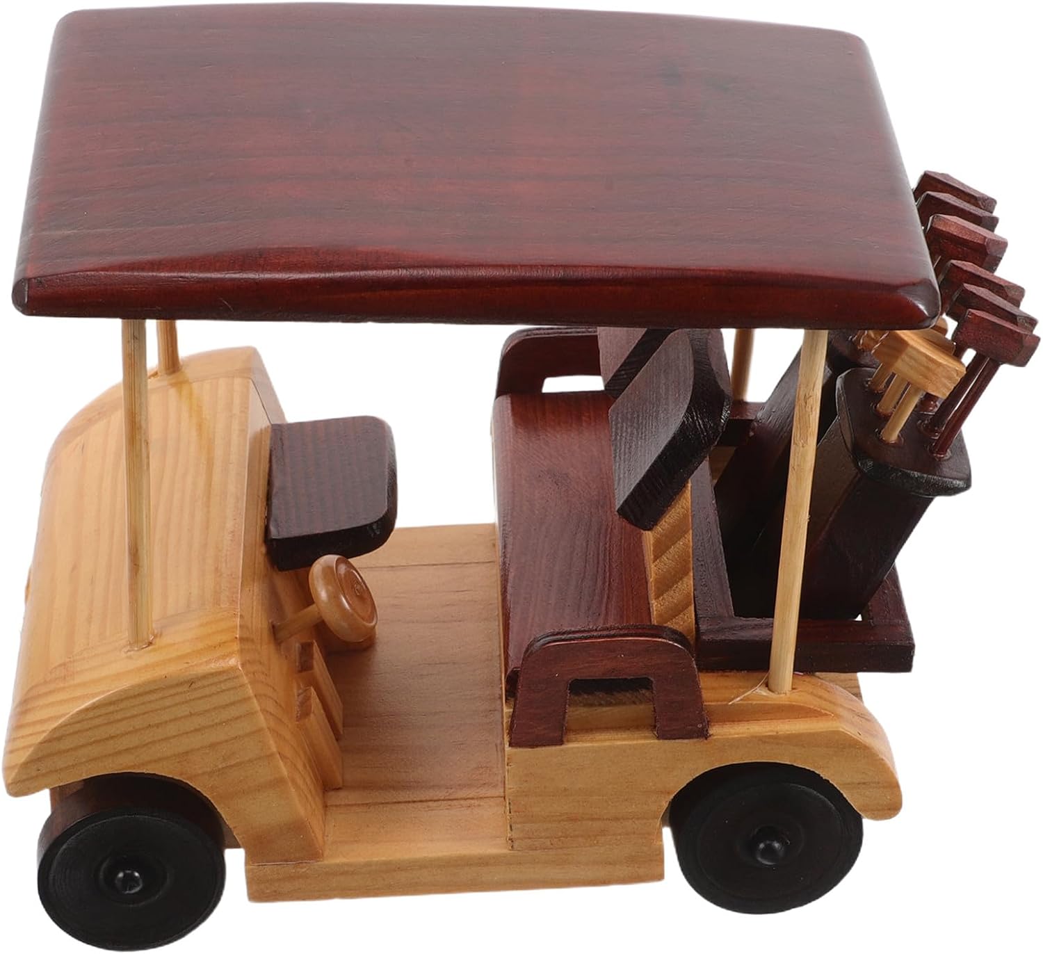 KESYOO Vintage Wooden Antique Car Model Figurine Rustic Handmade Collectible Car Sculpture for Home Office Desk Décor