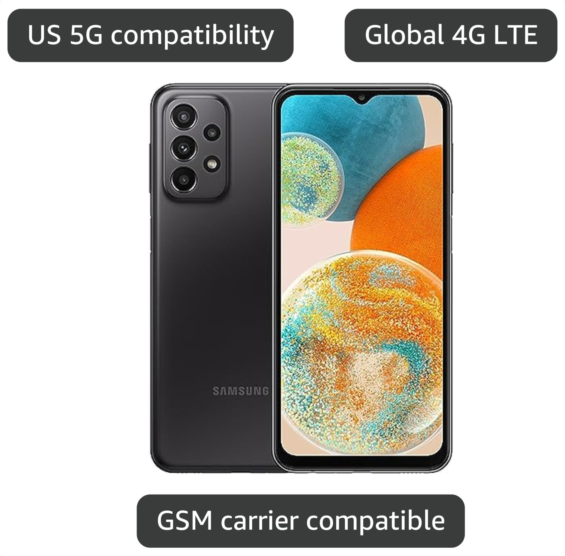 Galaxy A23 5G SCG18 4GB/64GB SIMフリー Amazon.com: Samsung Galaxy A23 5G, 64GB, Black - Locked to T