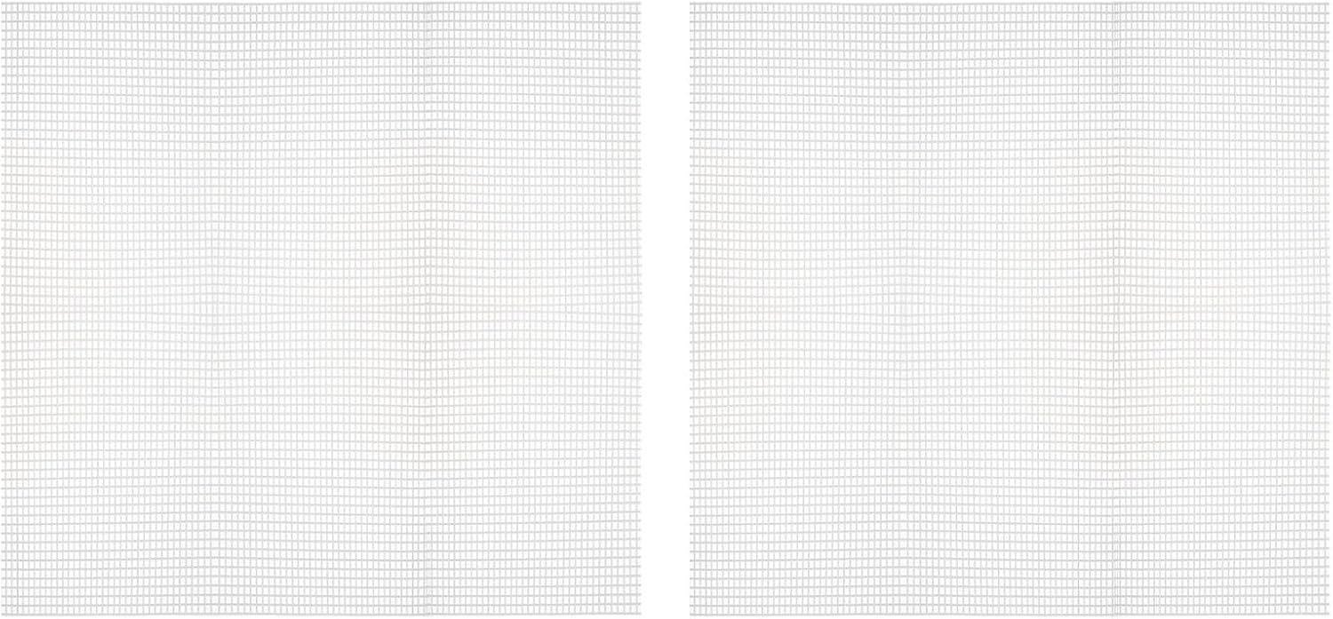 MECCANIXITY Plastic Mesh Canvas Sheet 38x36.5cm/15x14inch White Blank Canvas Rectangle 4mm Hole for Embroidery Needlepoint, Knit Crochet Mesh, Pack of 2