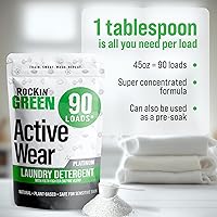Vista 22 de Rockin' Green Detergente para ropa sucia, a base de plantas, detergente en polvo natural para ropa, vegano y biodegradable, seguro para pieles